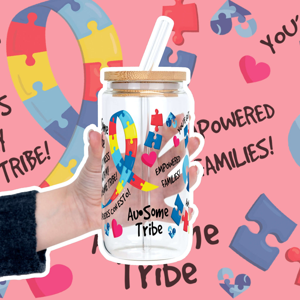 Autism in My Life (Autismo en Mi Vida) Foundation Cups with Lid and Straw - ALL SIZES