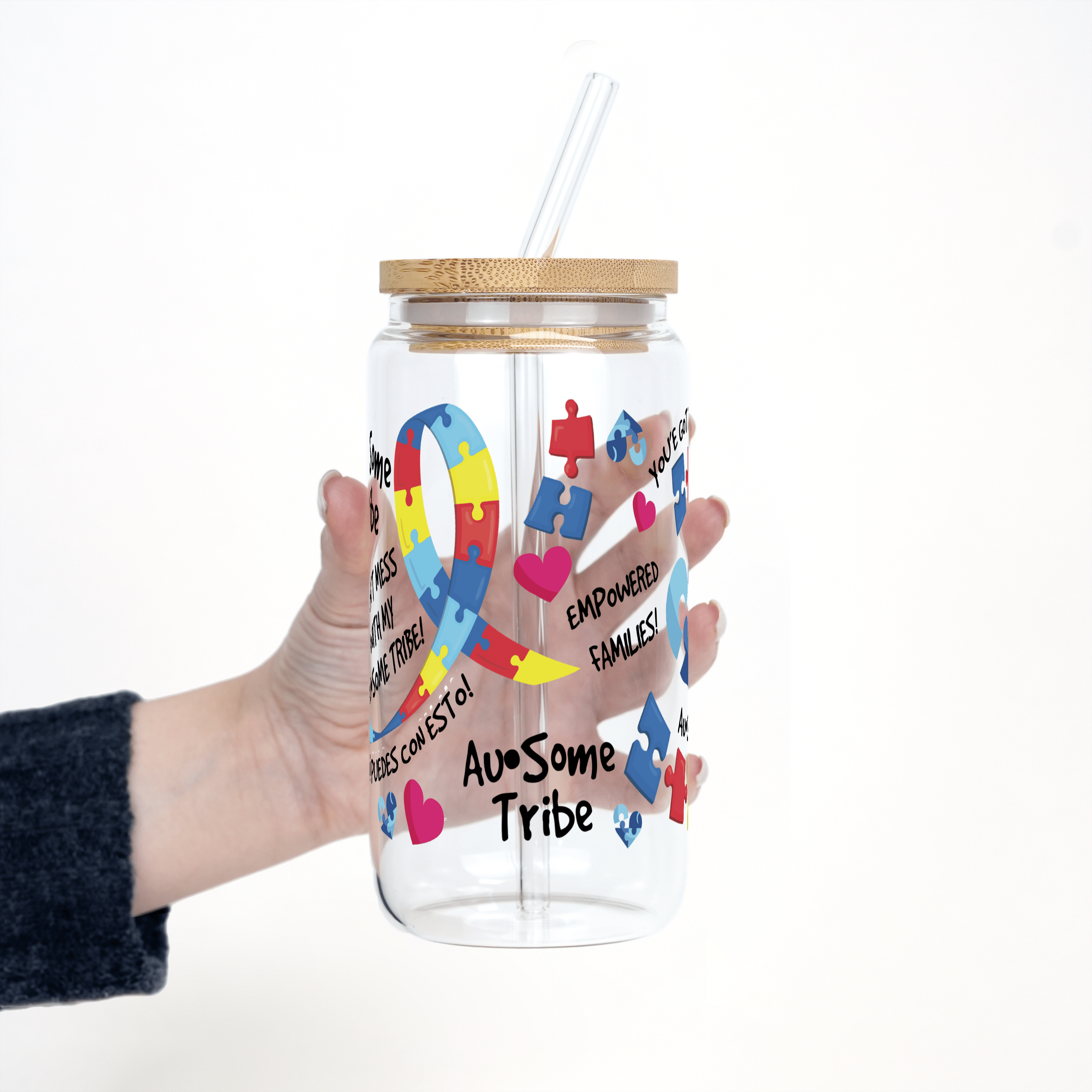 Autism in My Life (Autismo en Mi Vida) Foundation Cups with Lid and Straw - ALL SIZES