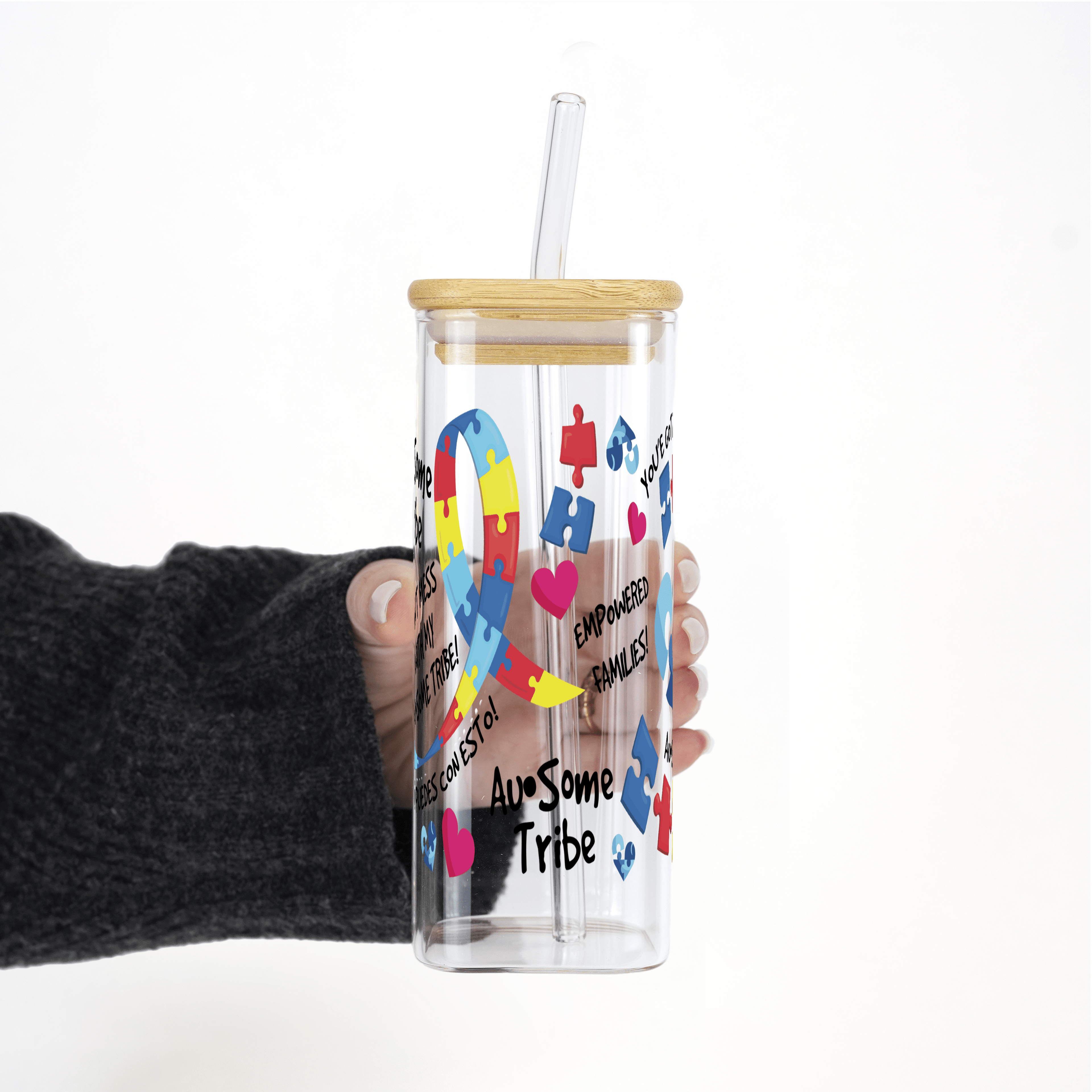 Autism in My Life (Autismo en Mi Vida) Foundation Cups with Lid and Straw - ALL SIZES
