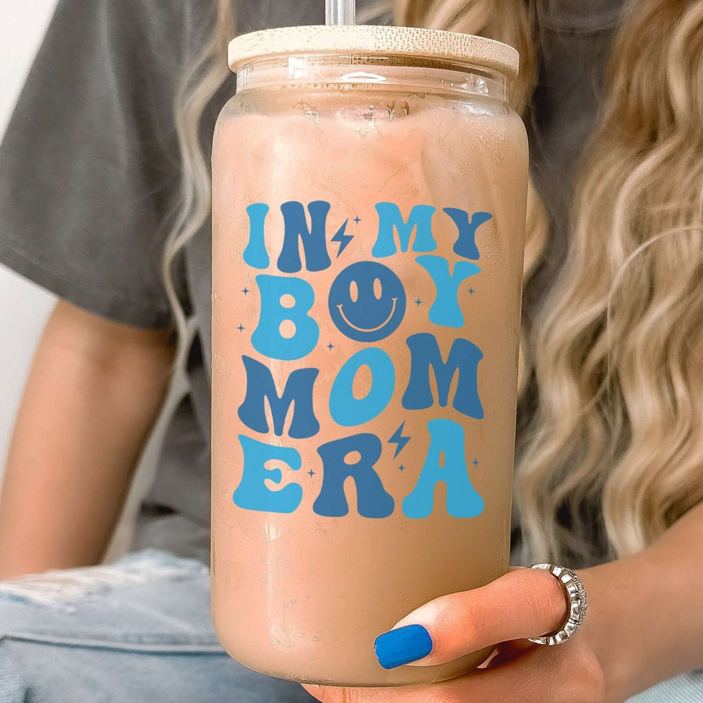 Boy Mom Era Cup With Lid and Straw