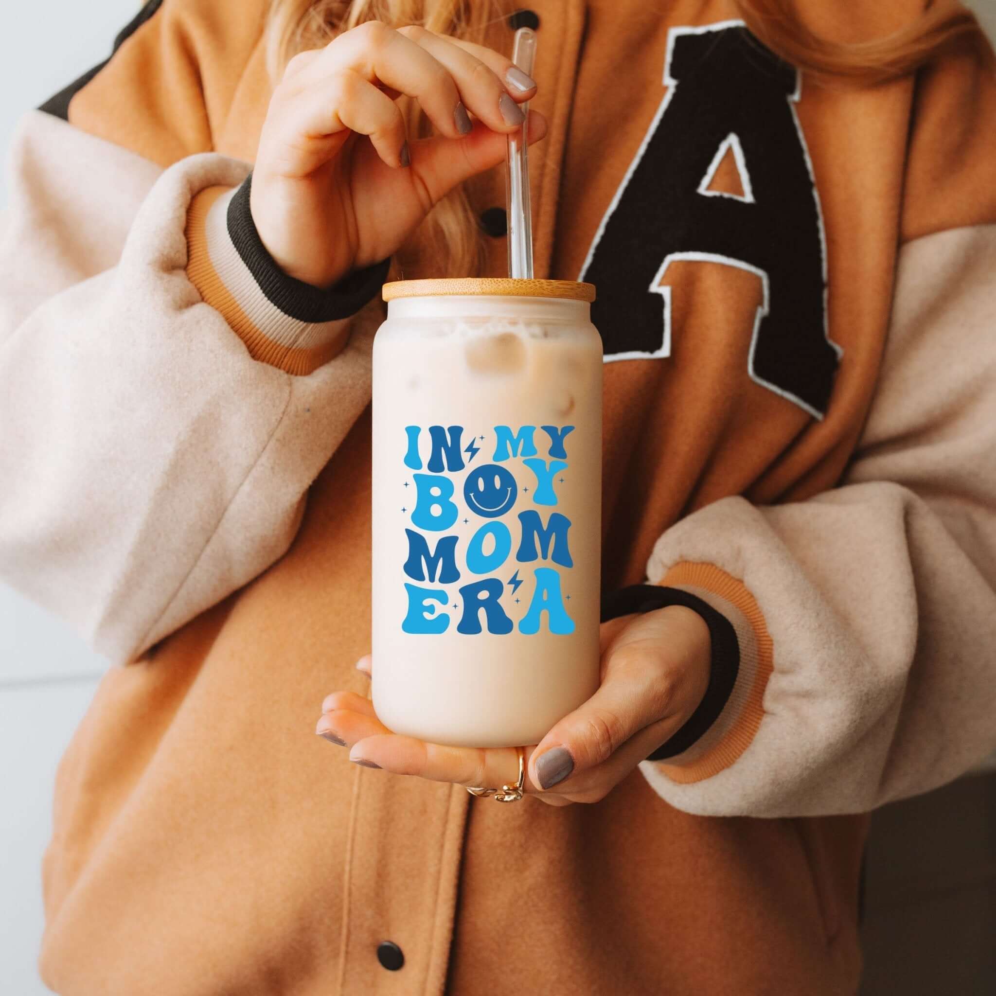 Boy Mom Era Cup With Lid and Straw