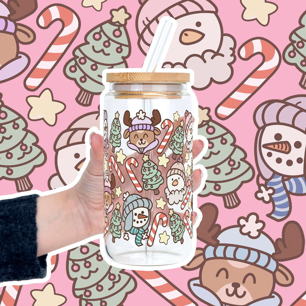 Christmas Cuties Cup with Lid & Straw