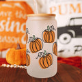 Fall Pumpkins Cup With Lid and Straw
