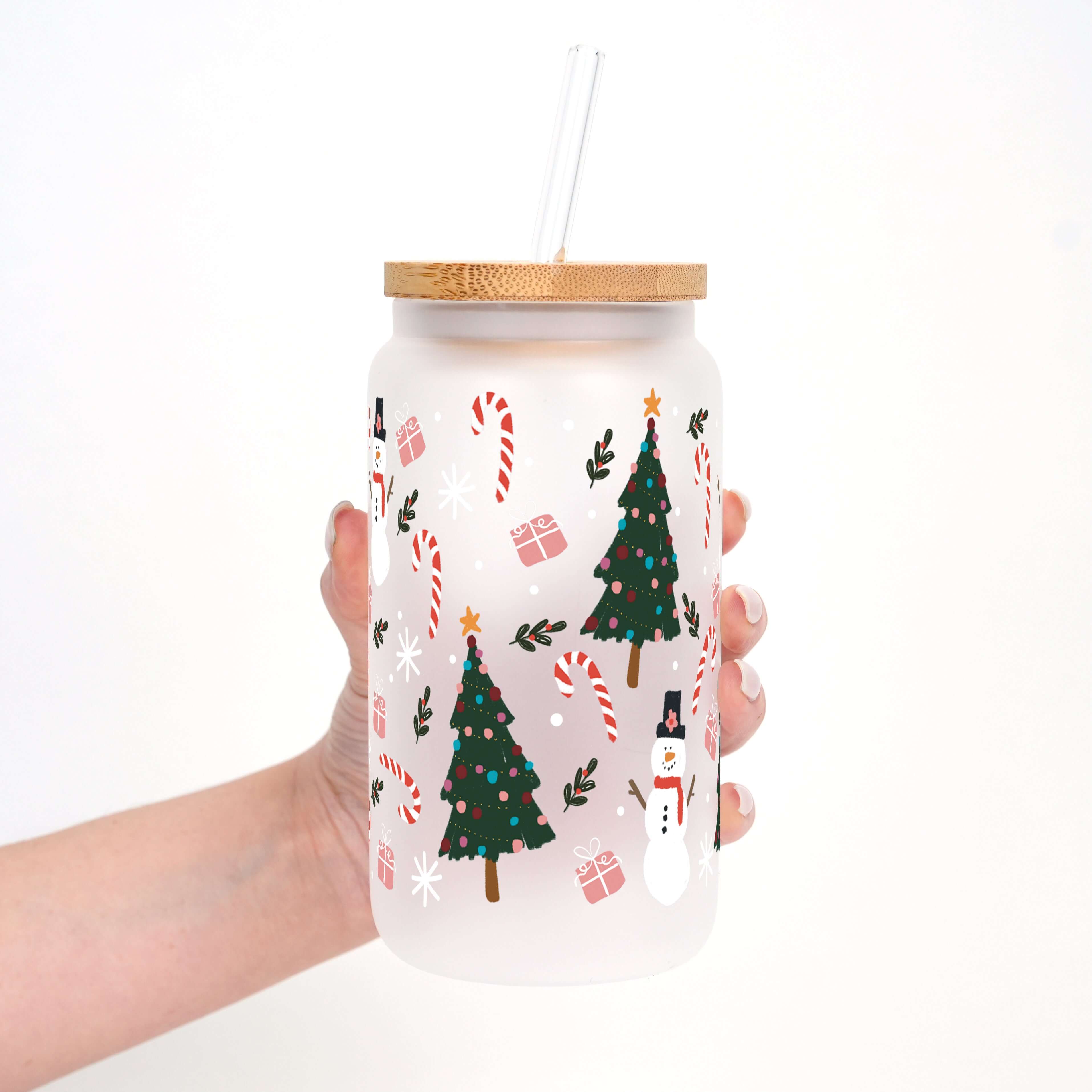 Jolly Little Christmas Cup with Lid & Straw