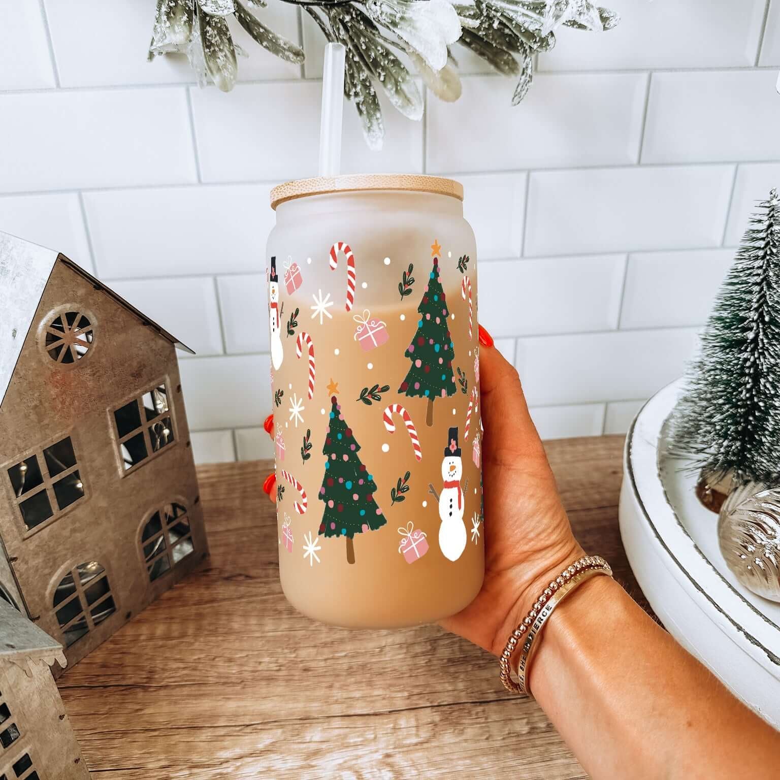 Jolly Little Christmas Cup with Lid & Straw