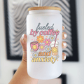 Fueled By Coffee and Anxiety Cup With Lid and Straw