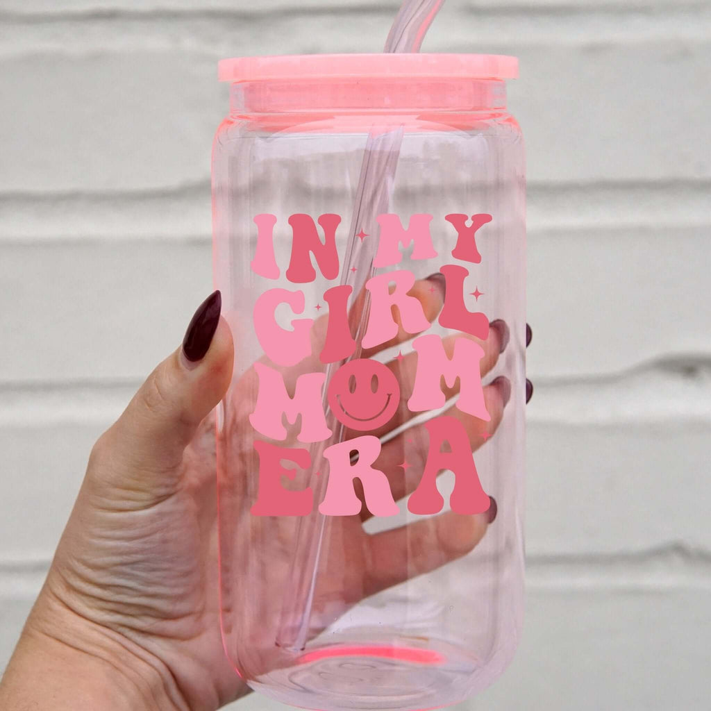 Girl Mom Era Cup With Lid and Straw