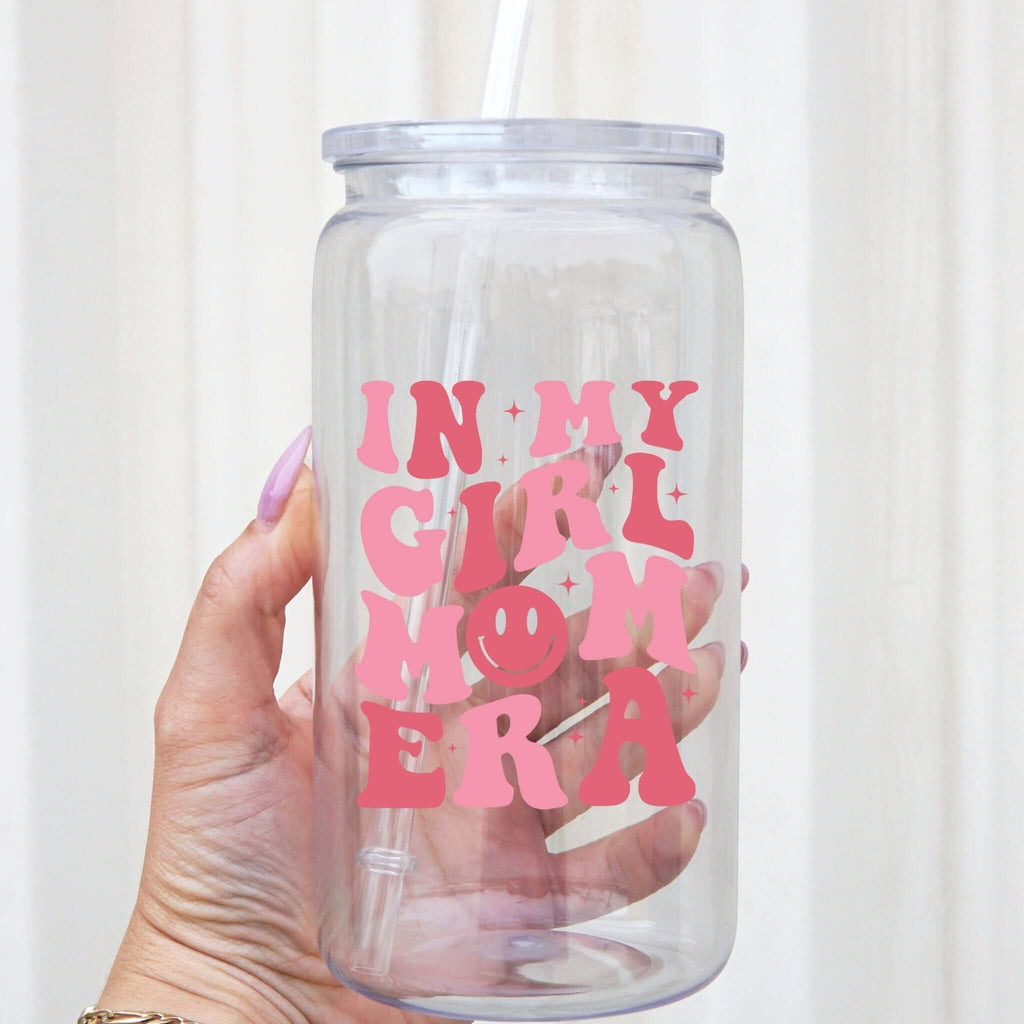 Girl Mom Era Cup With Lid and Straw