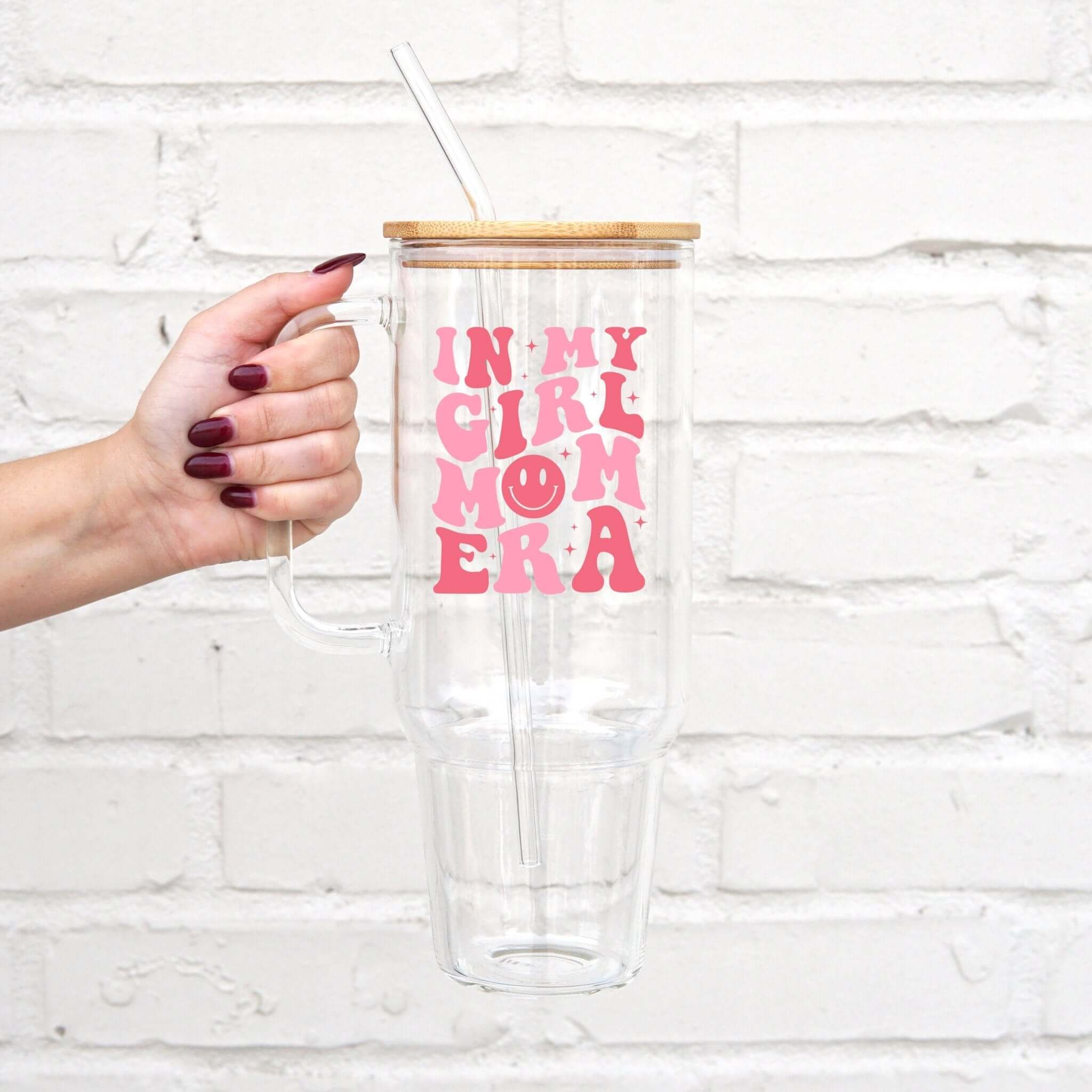 Girl Mom Era Tumbler With Lid and Straw