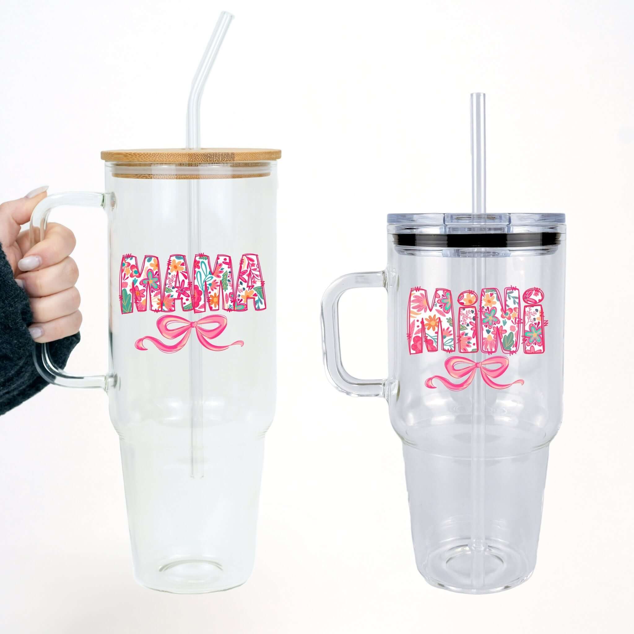 Mama + Mini Floral Bow Matching Tumblers