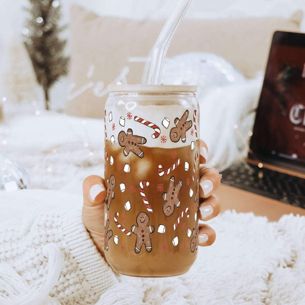 Peppermint Gingerbread Cup With Lid and Straw