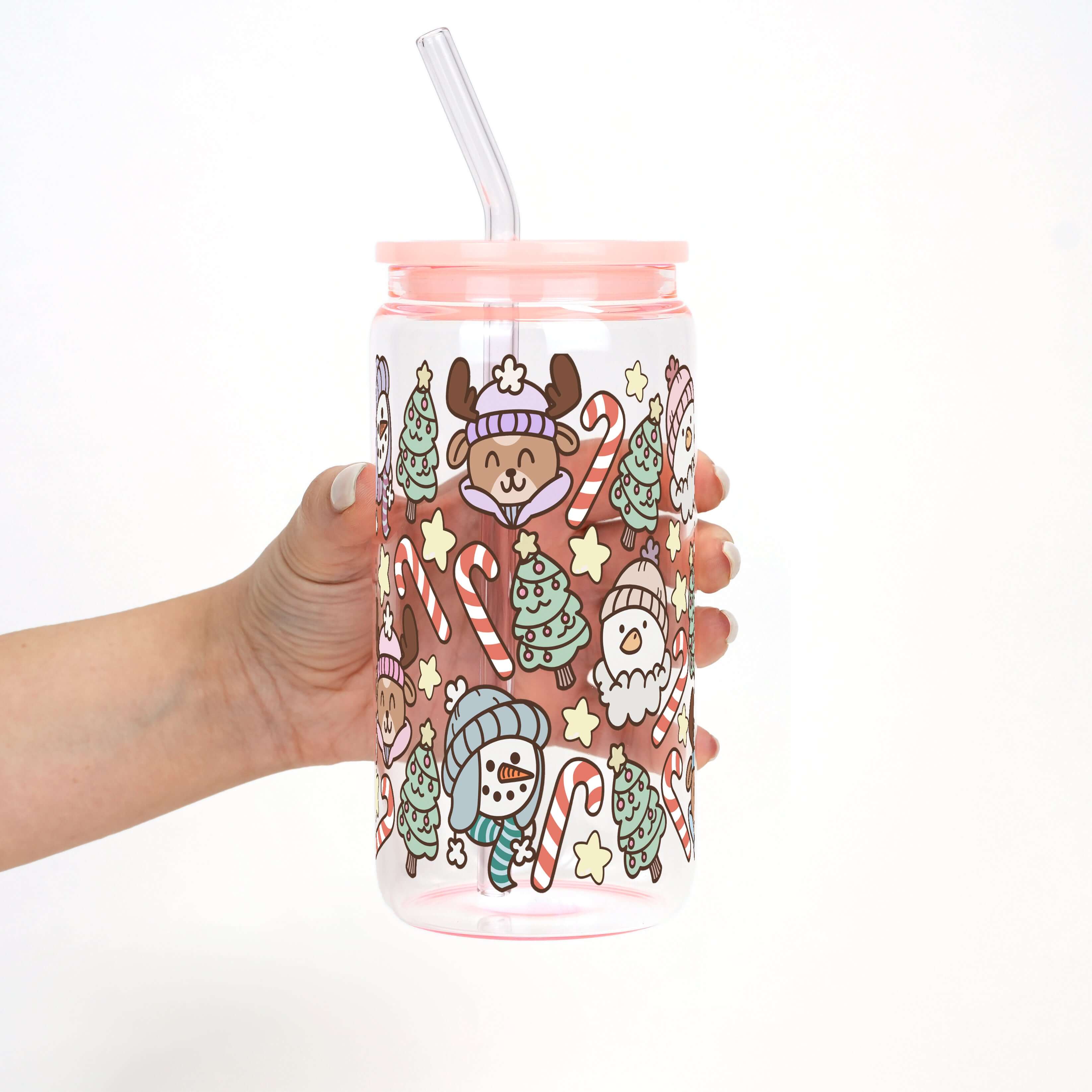 Christmas Cuties Cup with Lid & Straw