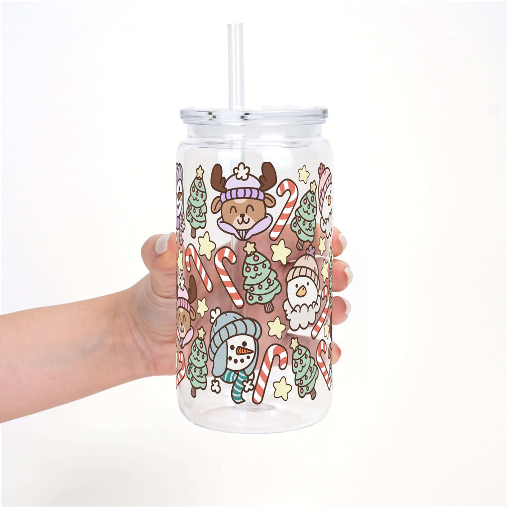 Christmas Cuties Cup with Lid & Straw