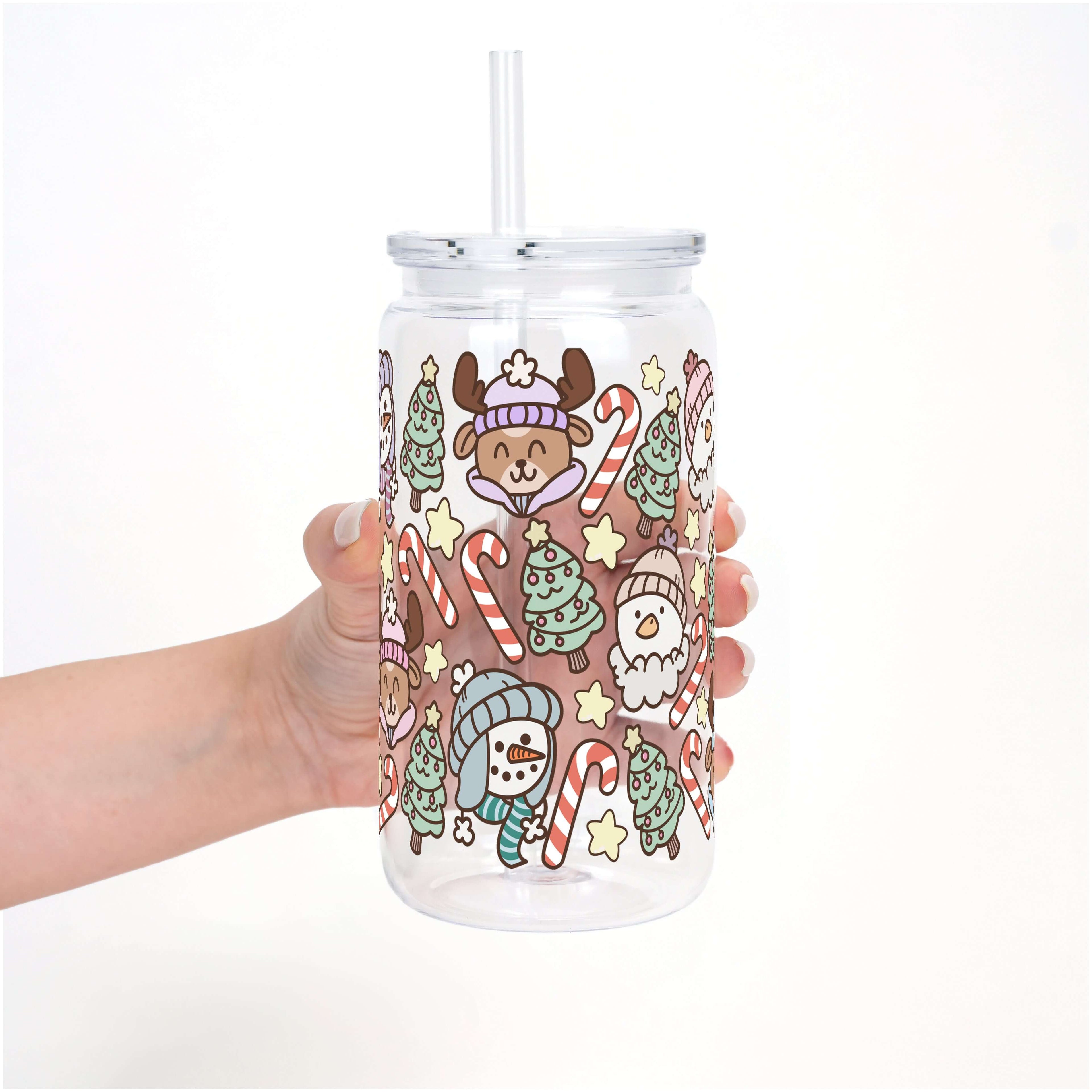 Christmas Cuties Cup with Lid & Straw
