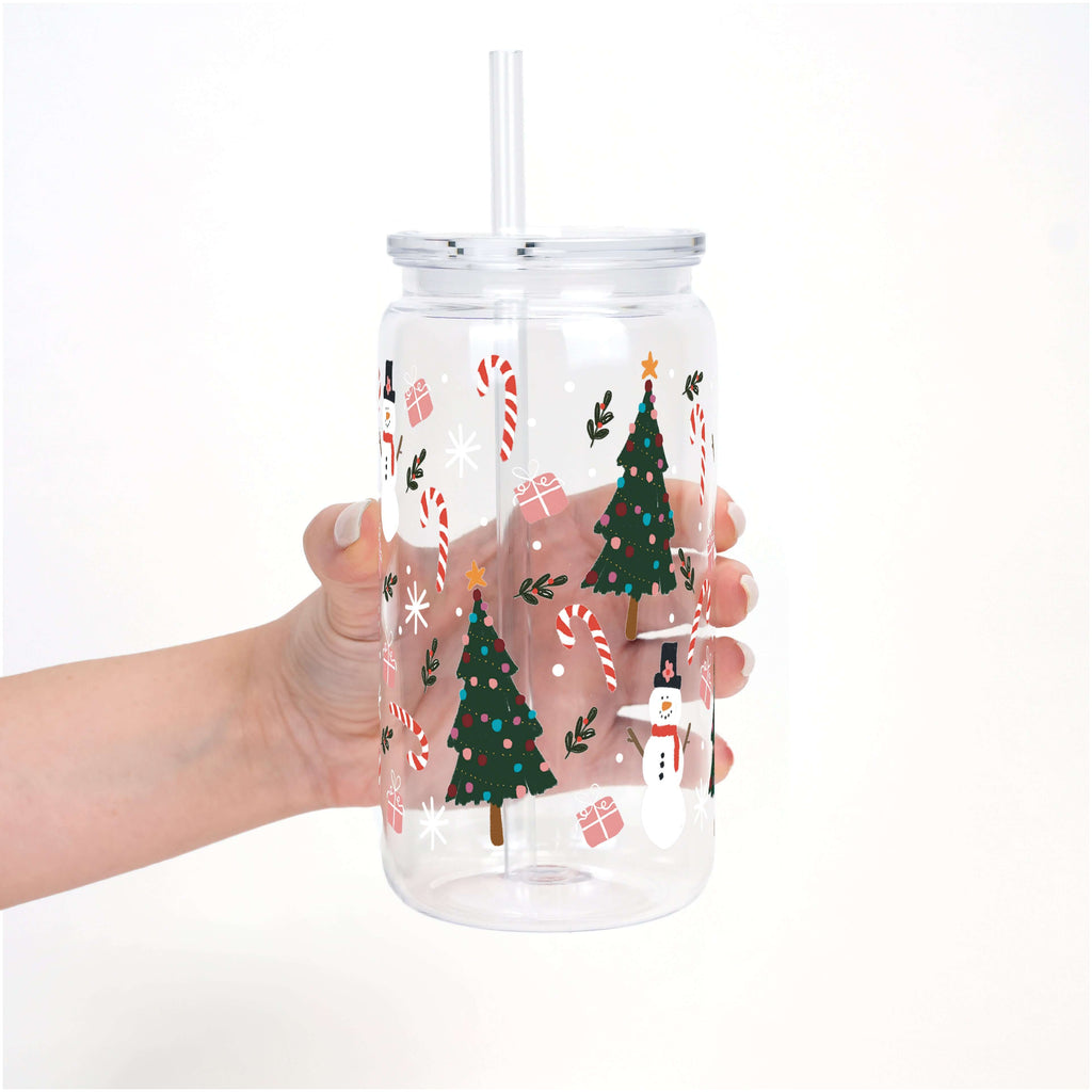 Jolly Little Christmas Cup with Lid & Straw
