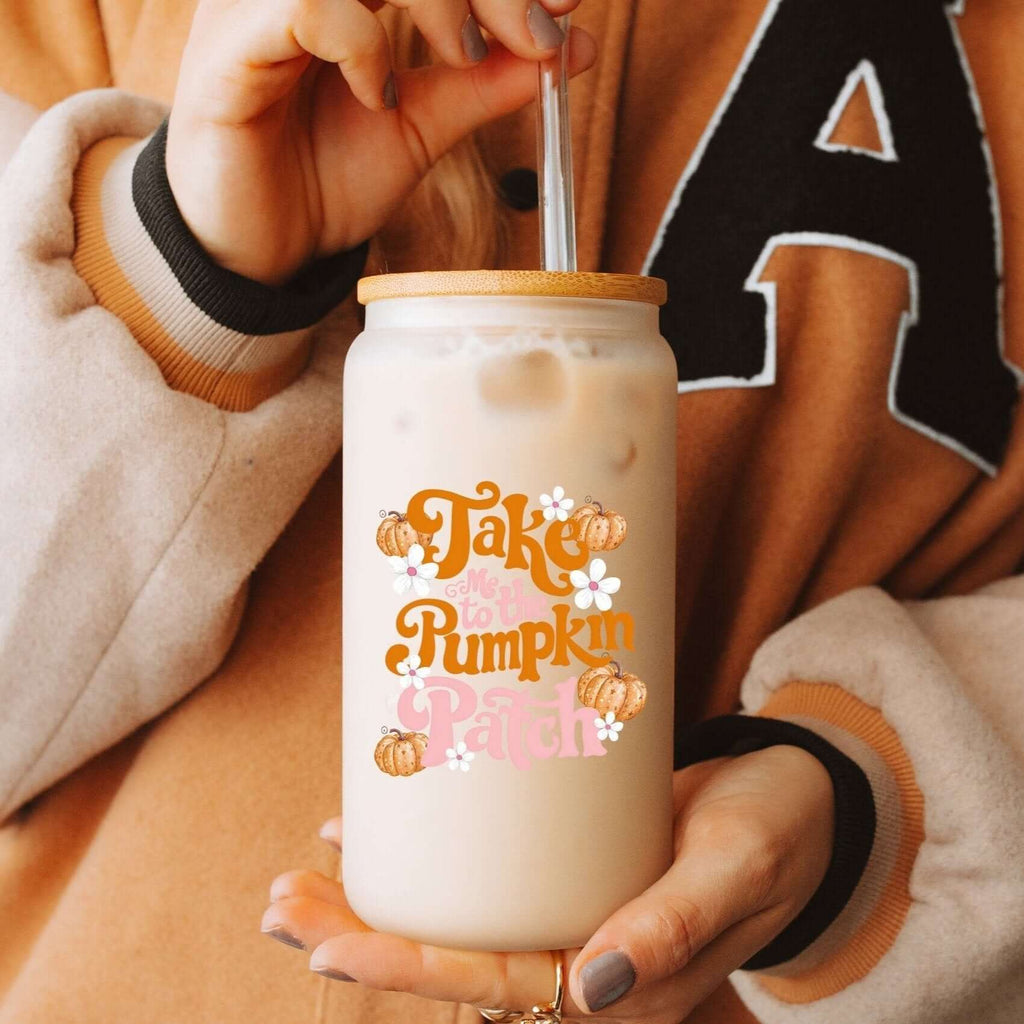 Take Me To The Pumpkin Patch Cup With Lid and Straw