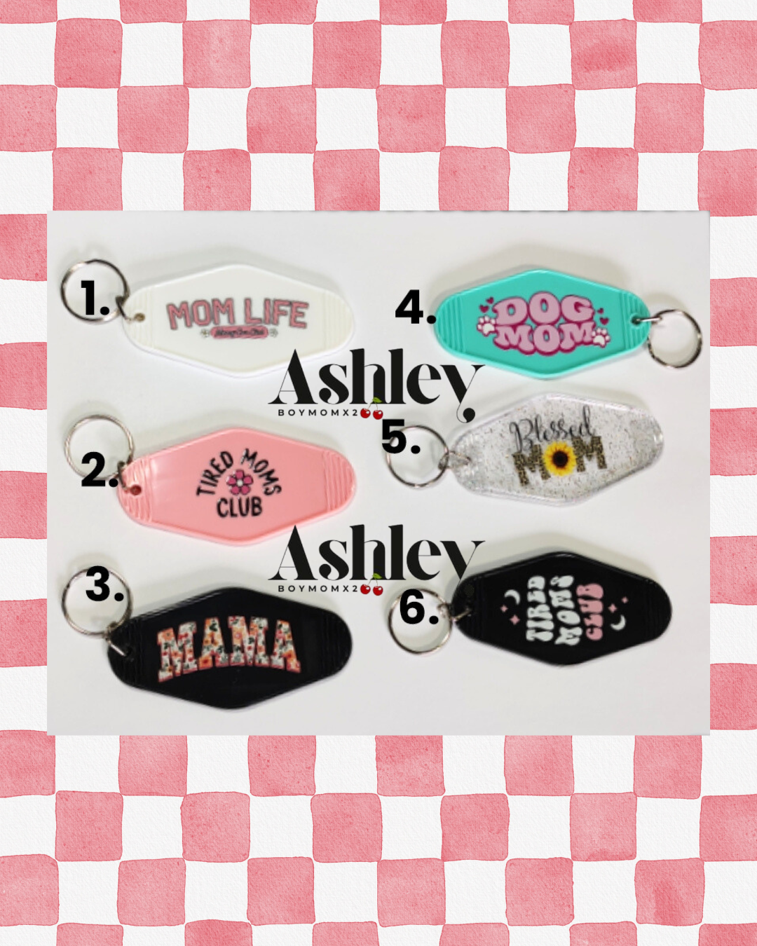 Mama Themed Motel Keychains
