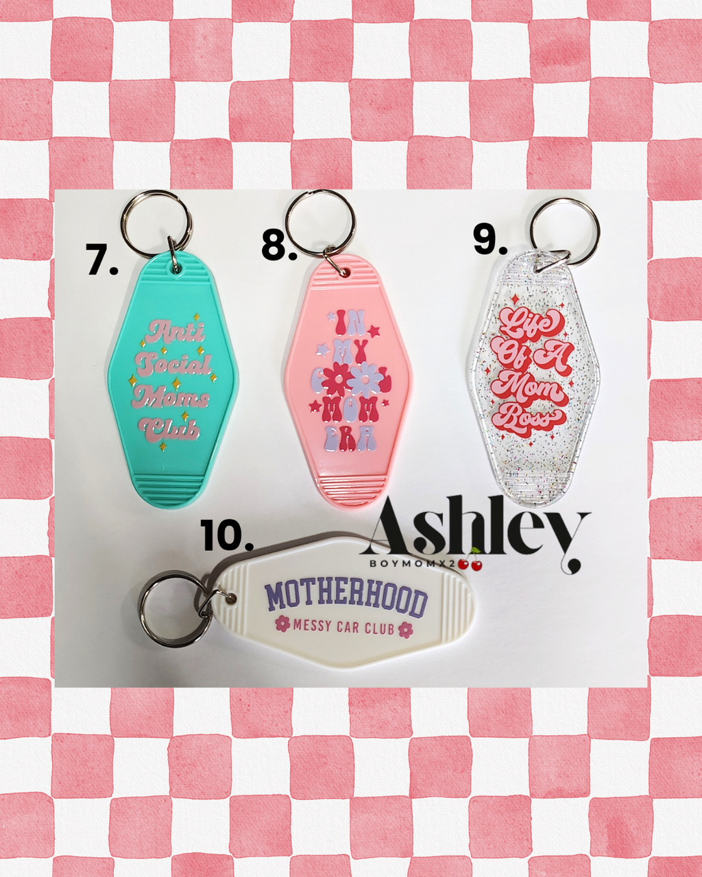 Mama Themed Motel Keychains
